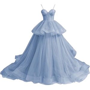 Sky blue tulle dress 👗